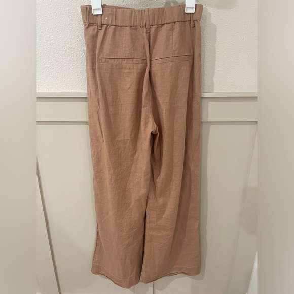 Abercrombie & Fitch Tan Matching 2 Piece Set Top and Wide Leg Pants - Picture 7 of 8